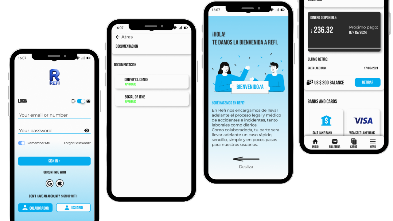 Refi — Mockup flujo